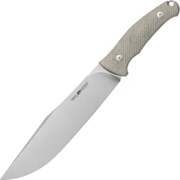 kapesní nůž Viper Trail Clip Point Stonewash N690Co, Zelená Plátěná Micarta, Kožené pouzdro VT4066CG