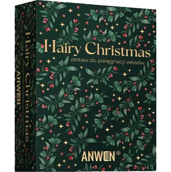 Anwen Hairy Christmas Anwen Hairy Christmas Moisturizing Shampoo 200 hydratační šampon 200 ml + Anwen Hairy Christmas Regenerating Conditioner regenerační kondicionér 200 ml + Anwen Hairy Christmas Festive Smoothing Serum for Hair Ends sérum na křehké kon