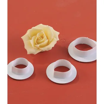 Vykrajovátko plast (růže) 3 ks/sada