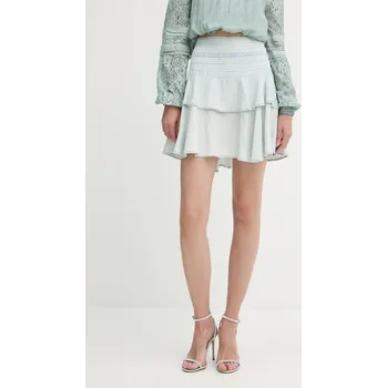 Dámské oblečení Sukně s příměsí lnu Guess TAINA W5GD85.D5N81 modrá 50X, vel. 30