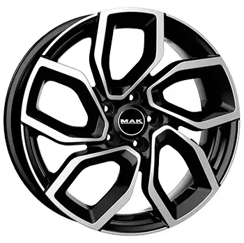 Alu kolo Alu kola MAK APOLLO, 17x7.5 5x108 ET45, černá lesklá + leštění