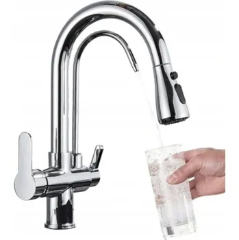 Vodovodní baterie Stojánková kuchyňská baterie Rozin PREMIUM stříbrná