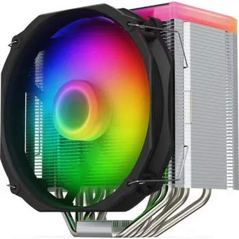 PC ventilátor SILENTIUMPC FORTIS 5 ARGB SPC308 CPU cooling PC Fan Radiator 14 cm LED Black Silver