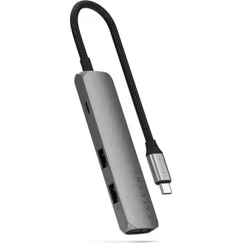 Notebook Satechi 4in1 USB-C Slim Multiport šedá (ST-P4SM)