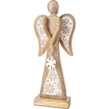 Vánoční dekorace ArtFir Vánoční dekorace ANJEL 133A | hnědá/bílá 13 x 5 x 32 cm