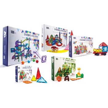 ostatní stavebnice Magnetická stavebnice MagnetiQ - JUMBO pack XXL 552 ks