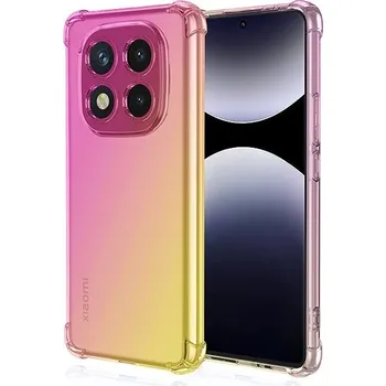 Pouzdro na mobilní telefon TopQ Kryt Xiaomi Redmi Note 14 Pro Shock duhový růžovo-žlutý 136715