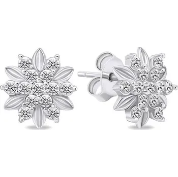 Náušnice Brilio Silver EA614W peckové se zirkony (Ag 925/1000, 1,66 g)