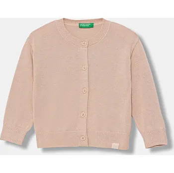 Dívčí svetr Dětský kardigan United Colors of Benetton růžová barva, 19DKG500R 19DKG500R.P.seasonal 03X, vel. 98