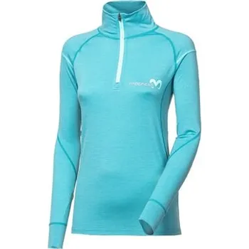 MW NRZZ dámský funkční merino rolák s krátkým zipem mint melír S