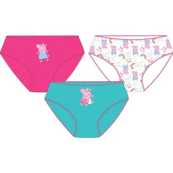 Prasátko Pepa - licence Dívčí kalhotky - Prasátko Peppa 5233748, růžová / bílá / tyrkysová Barva: Mix barev, Velikost: 104-110