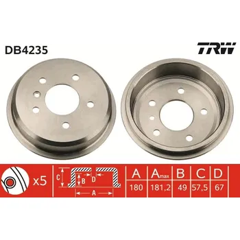Brzdový buben TRW Brzdový buben DB4235