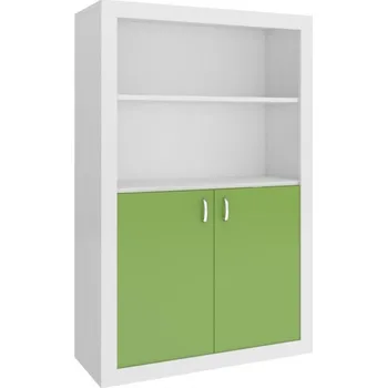 Knihovna Velký regál FILIP zelená do dětského pokojíčku