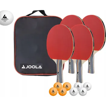 Pingpongová pálka 4x Raketa, 8x Míčky, Obal - Sada pro stolní tenis Joola Team