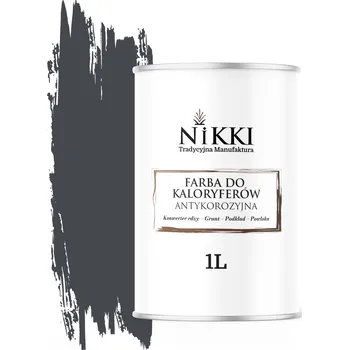 barva na kov Barva pro radiátory Antikorozní Odolná 1L Polomatná Grafitová RAL7024 3v1