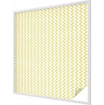 Okenní dekorace Samolepicí fólie na okno proti slunci – mléčná, žluté cikcaky 100x100 cm