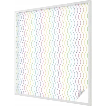 Okenní dekorace Fólie Okenní Samolepicí Mléčná Dekorativní Duhové linie 100x116 cm
