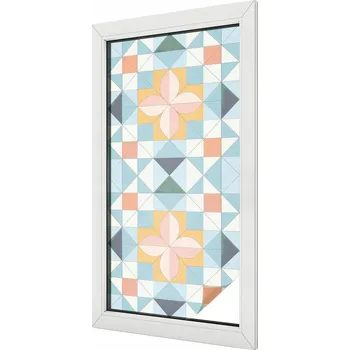 Okenní dekorace Fólie s s potiskem, barevná geometrie 50x100