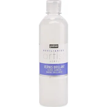 Speciální výtvarná barva Pébéo Lesklý malířský lak ředitelný vodou pro akrylové barvy 500 ml