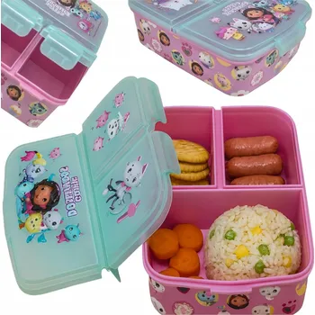 Svačinový box KRABIČKA S PŘIHRÁDKAMI PRO DĚTI OBĚD-BOX KRABIČKY KONTEJNERY