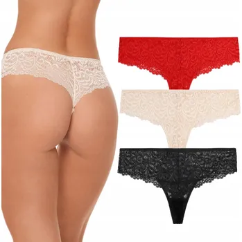 Kalhotky Dámské kalhotky Moraj kalhotky krajkové vícebarevné 3 ks velikost XL