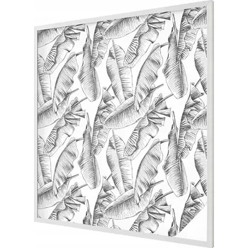 Okenní dekorace Dekorativní mléčná fólie na okno s motivem tropických listů, 100x116 cm