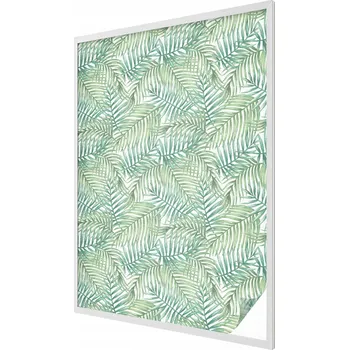 Okenní dekorace Fólie Okenní dýha Samolepicí Mléčná vitráž Zelená kapradina 100x146