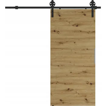 Interiérové dveře Posuvné dveře 90 cm na stěnu ALFA LOFT A 04 Dub Artisan 95 + posuvný systém