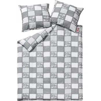 Povlečení Sada povlečení Karo přikrývka 160 cm x 220 cm polštář 70 x 80 cm 3 díly