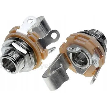 Elektrická zásuvka Jack zásuvka 6,3 mm přímá do šasi #12A mono SWITCHCRAFT s vypínačem