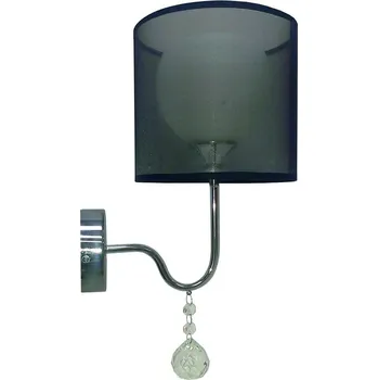 Nástěnné svítidlo Moderní nástěnná lampa BRAVA - 1xE27, 60W, chromovaná / černá