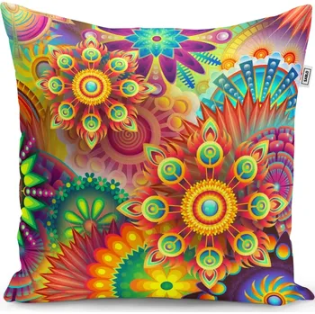 Polštář Sablio Polštář Barevné obrazce - 40x40 cm