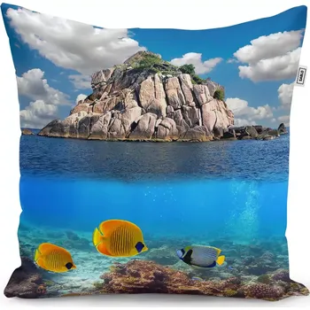 Polštář Sablio Polštář Skála v moři - 40x40 cm