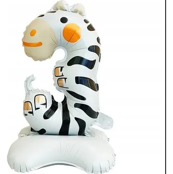 Balónek Stojící fóliový balónek s číslicemi - zvířátka