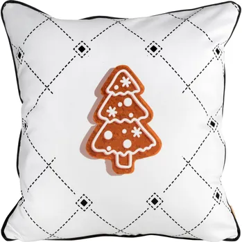 Povlak na dekorativní polštářek VÁNOČNÍ DEKORAČNÍ POVLAK NA POLŠTÁŘ JOY 1KS 60X60 CM VZOROVANÁ