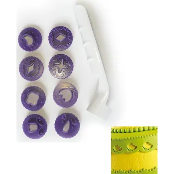 Vykrajovátko s rukojetí a 8mi výměnnými dekory 9 ks/sada