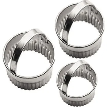 Vykrajovátka sada 3ks (kruh vroubkovaný) tvar: prům.6-8,v.3cm