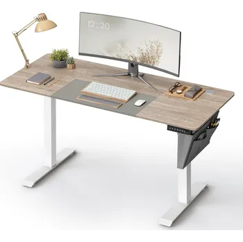 Psací stůl Elektricky nastavitelný psací stůl Redikt 140 cm bílý/dub sonoma