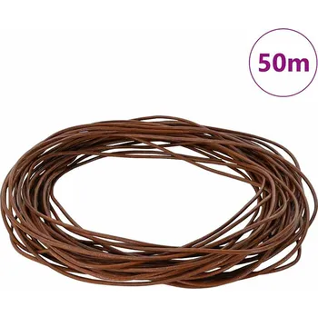 Vázací drát vidaXL Kožený provázek Světle hnědá Ø1 mm x 50 m Kůže