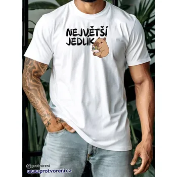 Dámské tričko Trička s potiskem Tričko s potiskem, NEJVĚTŠÍ JEDLÍK - KAPYBARA, 1 ks zvolte VELIKOST textilu ZDE:: M- velikost typ Beagle