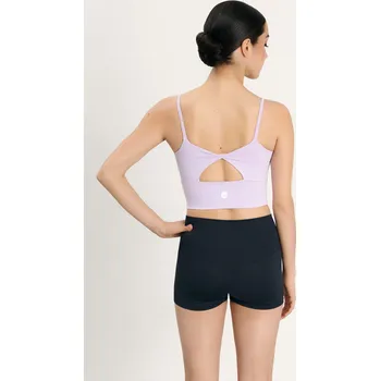 Dívčí tričko Intermezzo,Fitness crop top 6653, fialová 128-140