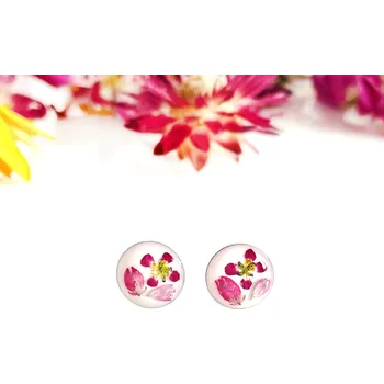 Náušnice Victoria's fields Květinové náušnice Stříbrná