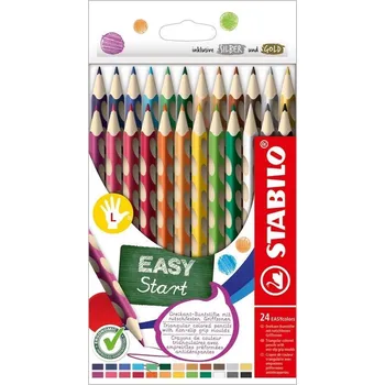 Ergonomické pastelky pro leváky STABILO EASYcolors - sada 24 ks