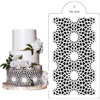 Stencil šablona Floweros 40x21cm - Cakesicq | Cukrářské potřeby