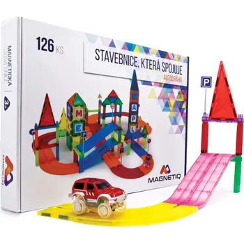 ostatní stavebnice Magnetická stavebnice MagnetiQ - Autodráha 126 ks