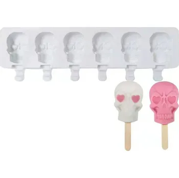 Silikonová forma na nanuky lebky - Cakesicq | Cukrářské potřeby