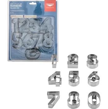 Vykrajovátka sada 9ks (číslice) tvar: 6,5cm, v.2,5cm