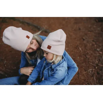 Kojenecká čepice Čepice vaflová / pudrová růžová Velikost: 49