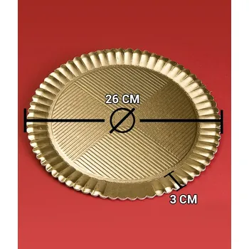 Podložka dortová Girasole, prům.26cm (zlatá) 50 ks/bal