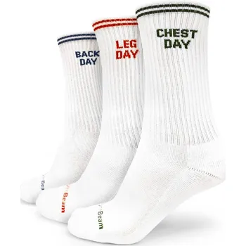 Dámské ponožky Ponožky GymBeam GymRat Socks 3Pack White L
